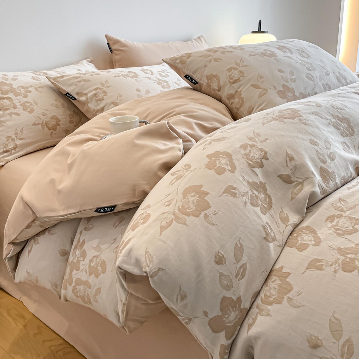 91家纺网 家纺一手货源 找家纺 （总）涵宸家纺 2025新款全棉磨毛色织提花四件套