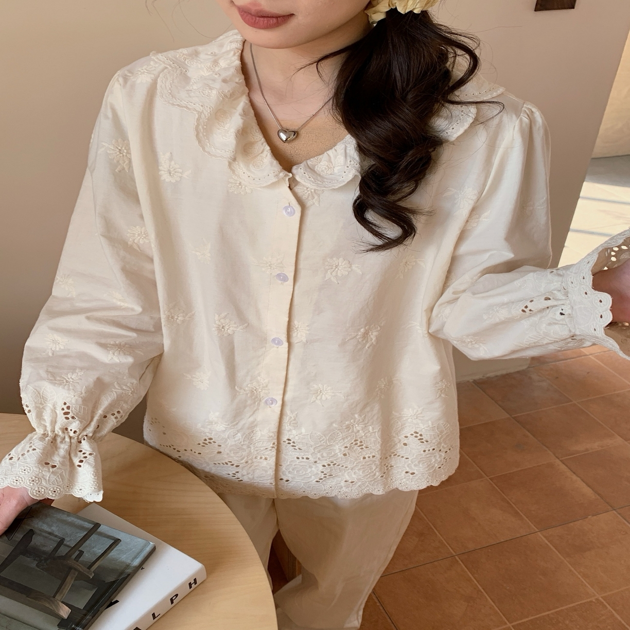 91家纺网 家纺一手货源 找家纺 （总）妍景家居生活馆 2025新款韩系25039-刺绣蕾丝公主套装