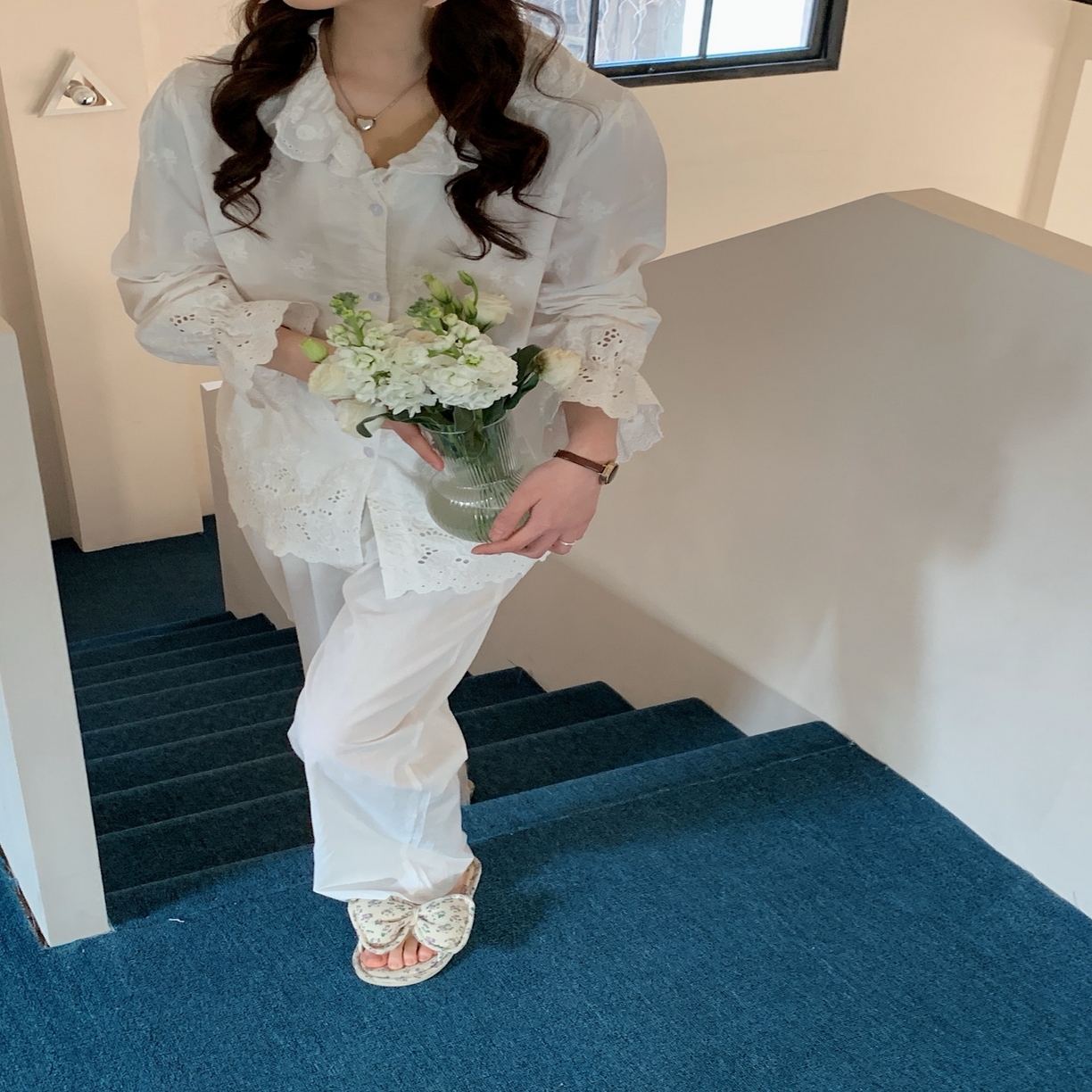 91家纺网 家纺一手货源 找家纺 （总）妍景家居生活馆 2025新款韩系25039-刺绣蕾丝公主套装