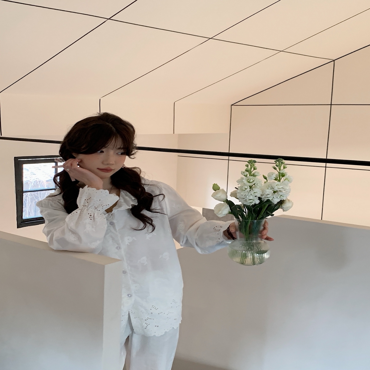 91家纺网 家纺一手货源 找家纺 （总）妍景家居生活馆 2025新款韩系25039-刺绣蕾丝公主套装