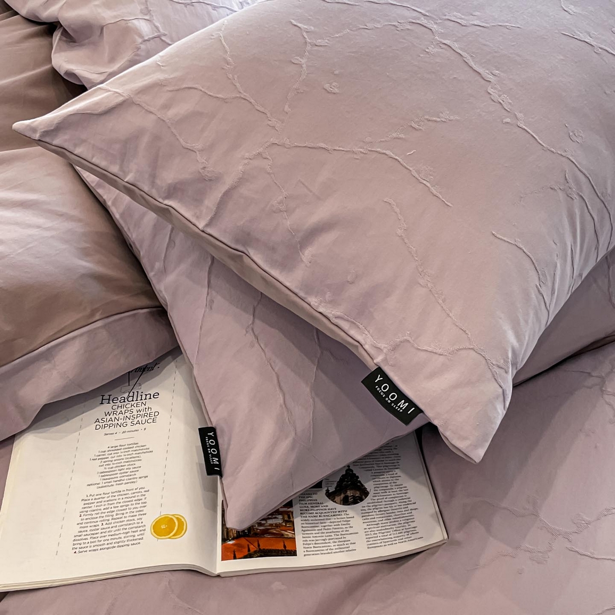 91家纺网 家纺一手货源 找家纺 涵宸家纺 2025新款全棉磨毛色织提花四件套 经纬赋