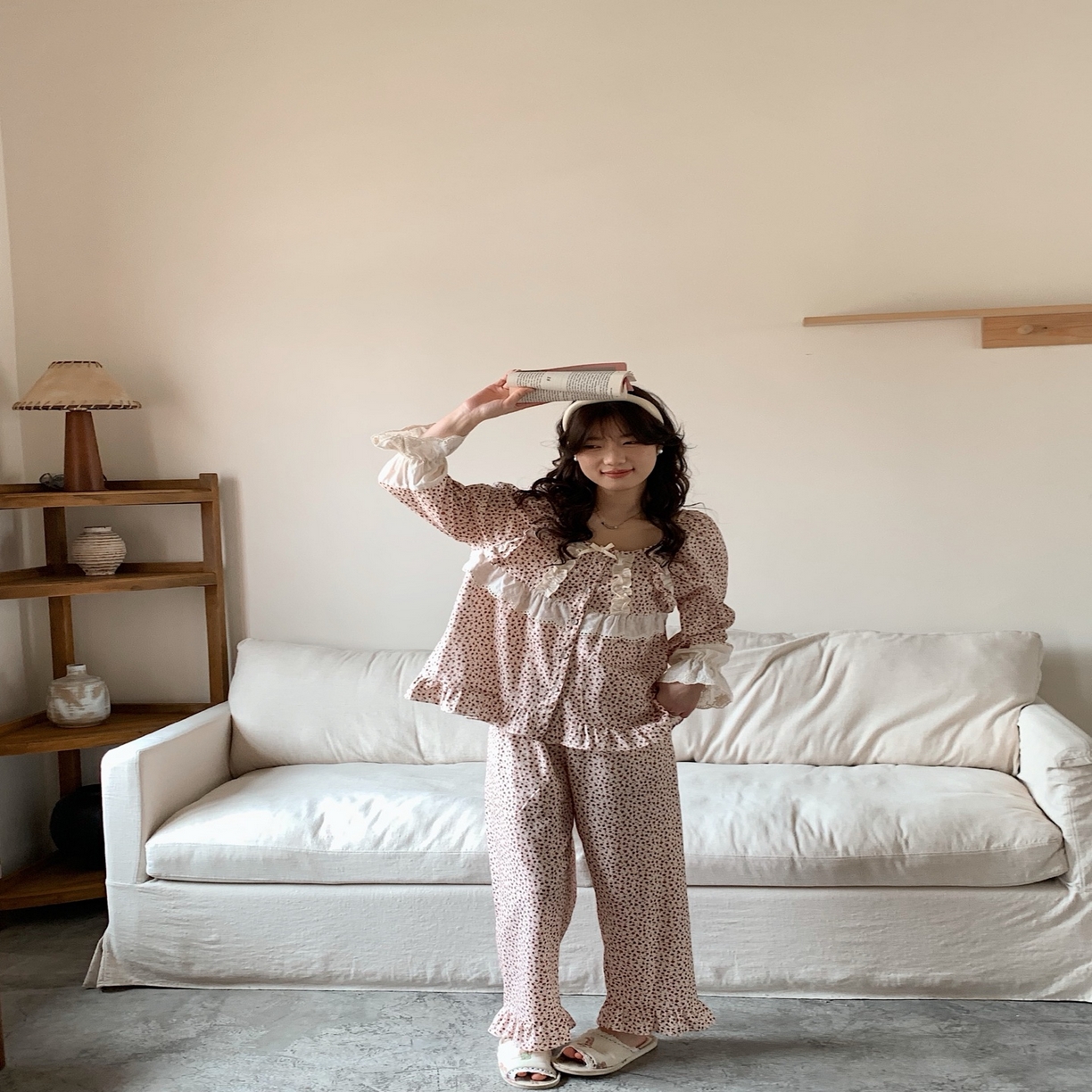 91家纺网 家纺一手货源 找家纺 （总）妍景家居生活馆 2025新款韩系25052-甜美蕾丝花边蝴蝶结套装