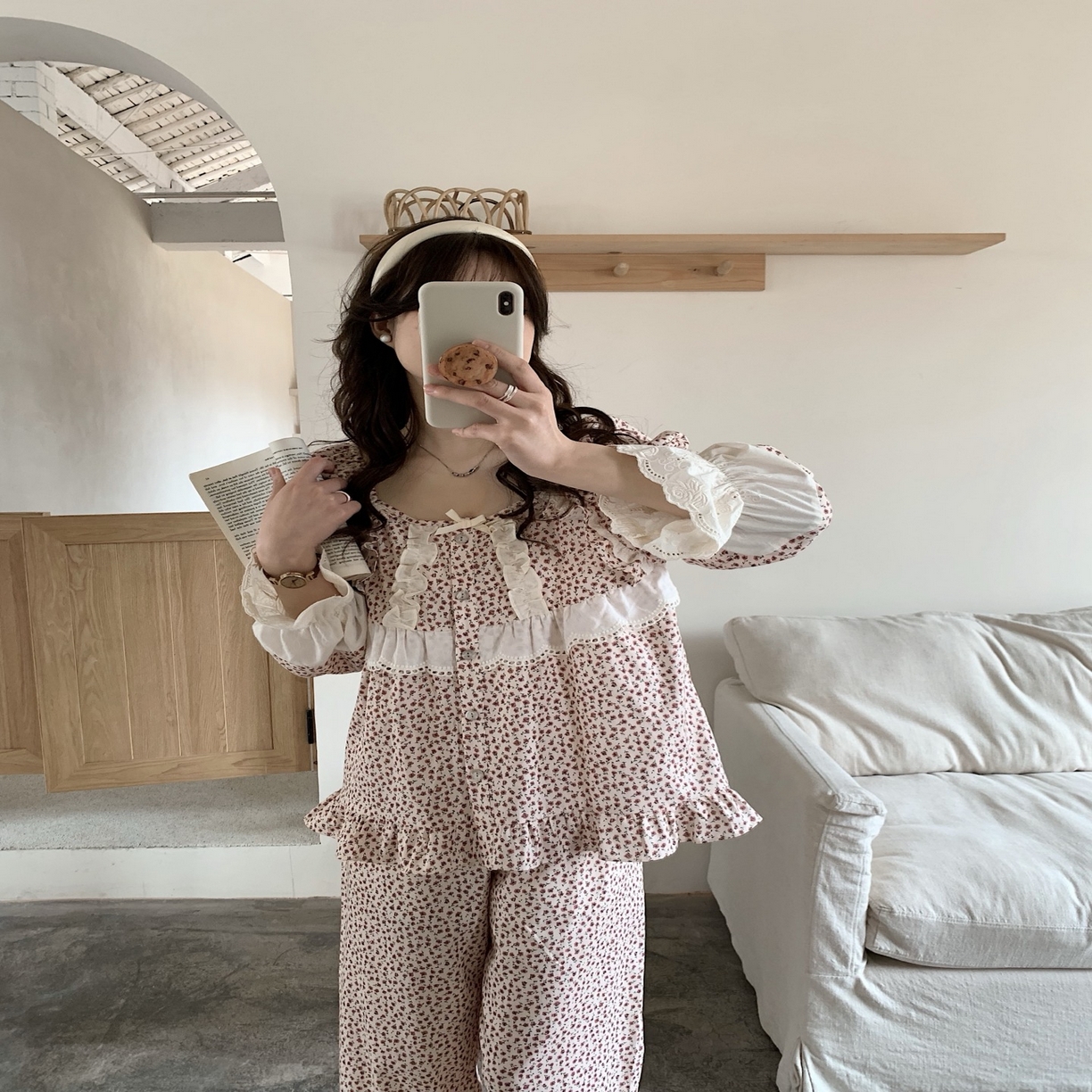 91家纺网 家纺一手货源 找家纺 （总）妍景家居生活馆 2025新款韩系25052-甜美蕾丝花边蝴蝶结套装