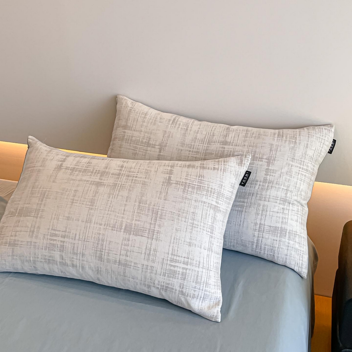 91家纺网 家纺一手货源 找家纺 涵宸家纺 2025新款全棉磨毛色织提花四件套 叶幕