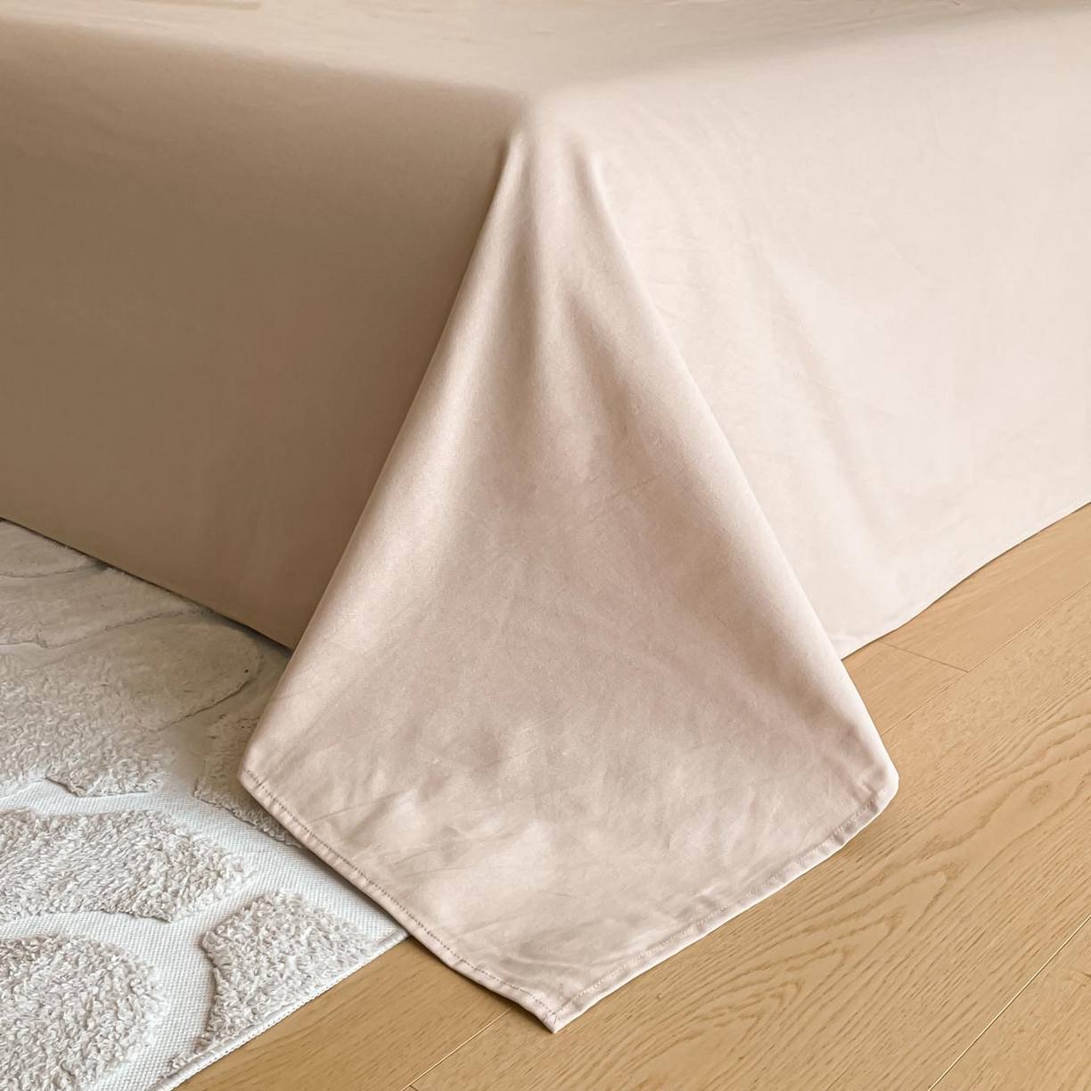 91家纺网 家纺一手货源 找家纺 涵宸家纺 2025新款全棉磨毛色织提花四件套 月移棠-茶色