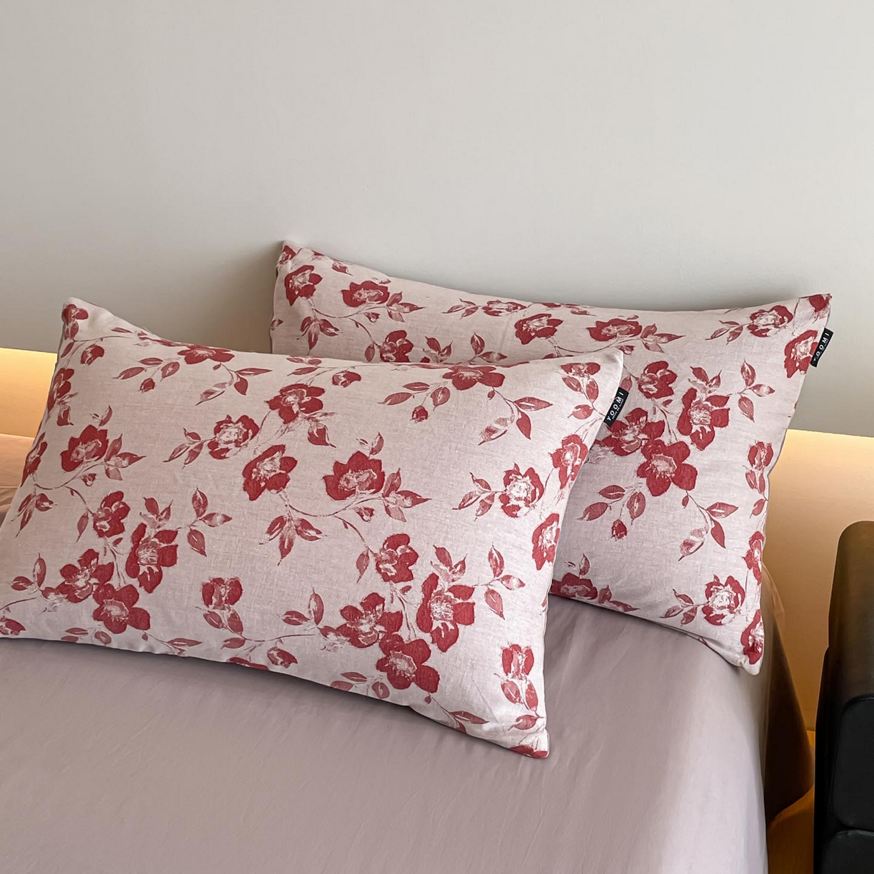 91家纺网 家纺一手货源 找家纺 涵宸家纺 2025新款全棉磨毛色织提花四件套 月移棠-红