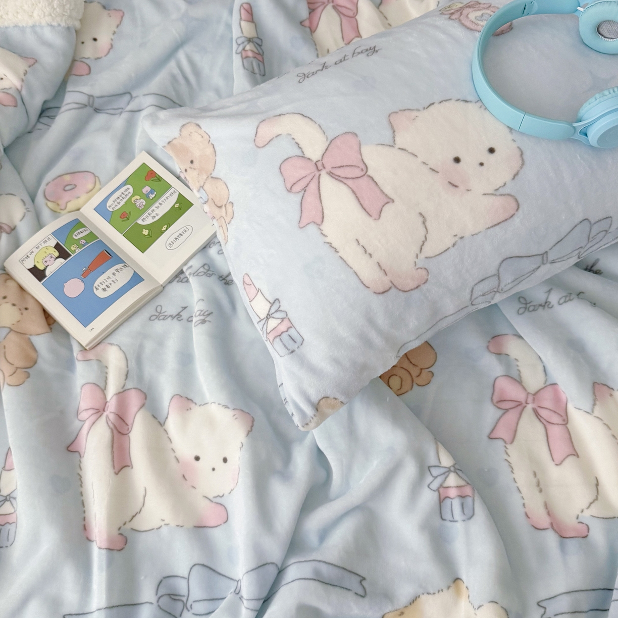 91家纺网 家纺一手货源 找家纺 航途席业 2025新款200g牛奶绒羊羔绒毛毯 礼物猫