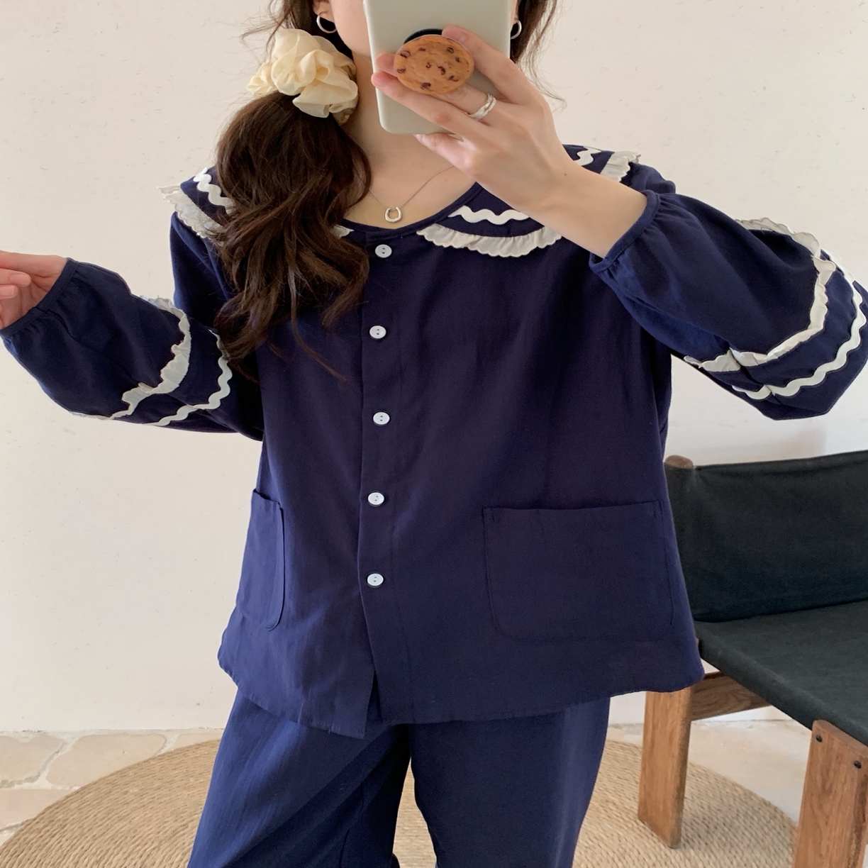 （總）妍景家居生活館 2025新款韓系25055-娃娃領公主套裝