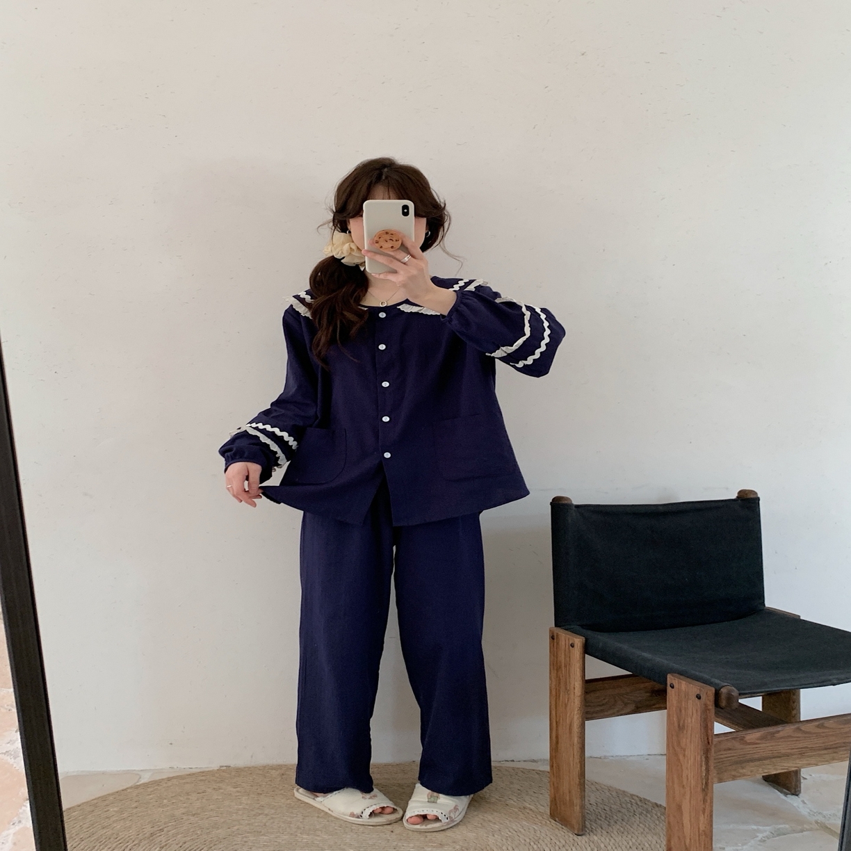 91家纺网 家纺一手货源 找家纺 （总）妍景家居生活馆 2025新款韩系25055-娃娃领公主套装