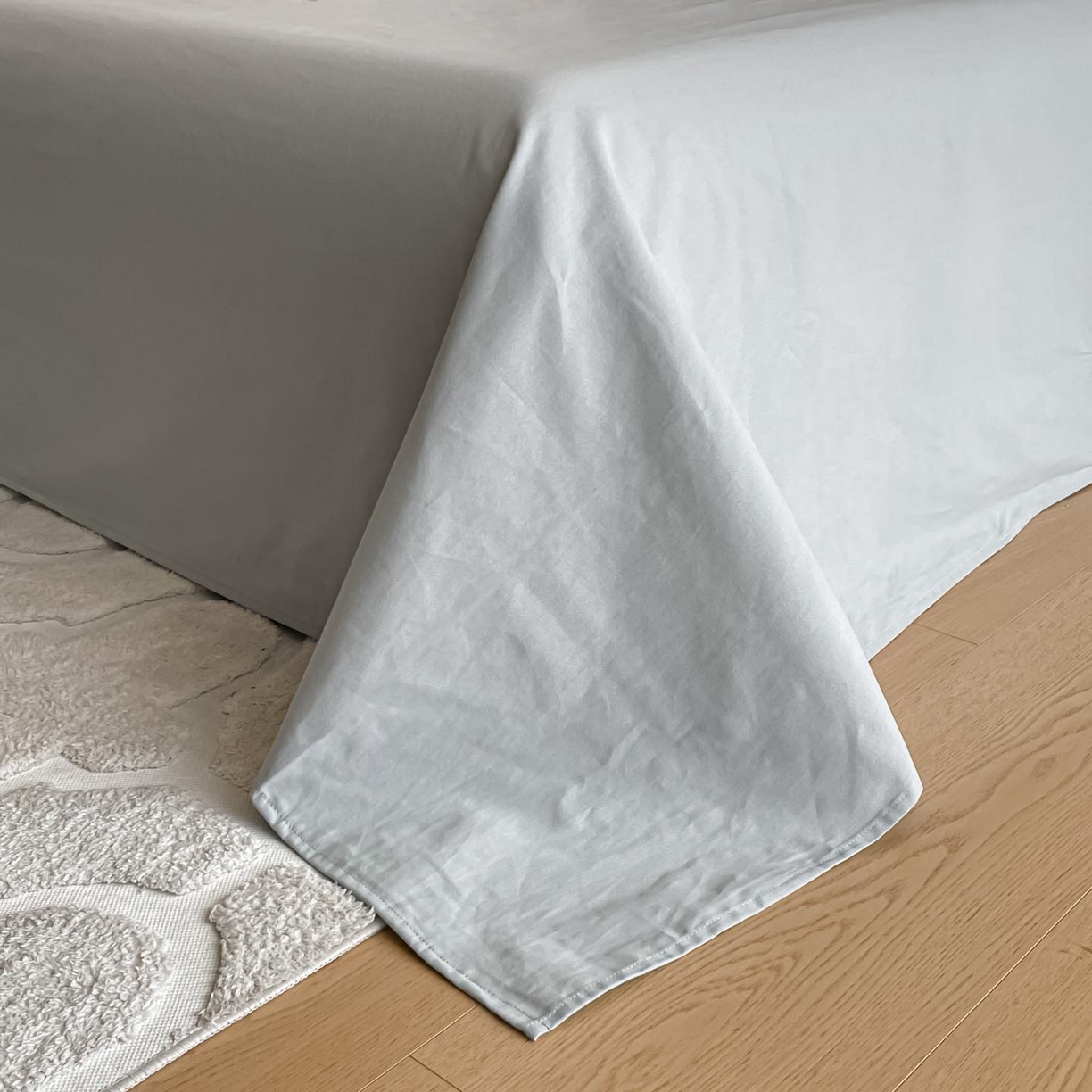 91家纺网 家纺一手货源 找家纺 涵宸家纺 2025新款全棉磨毛色织提花四件套 月移棠-灰