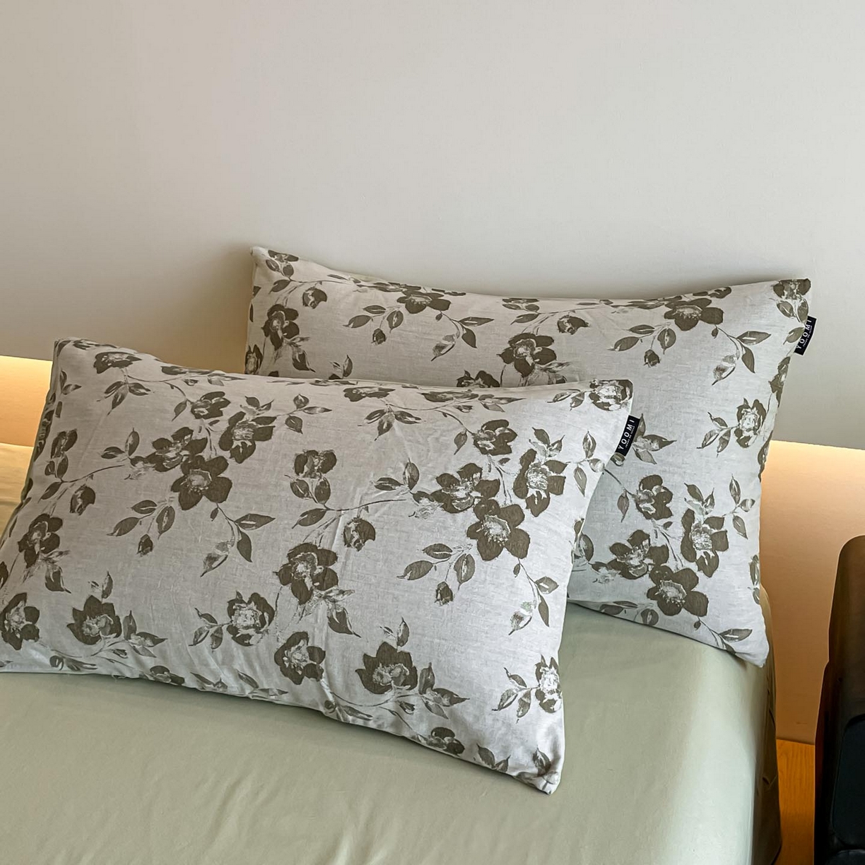 91家纺网 家纺一手货源 找家纺 涵宸家纺 2025新款全棉磨毛色织提花四件套 月移棠-绿