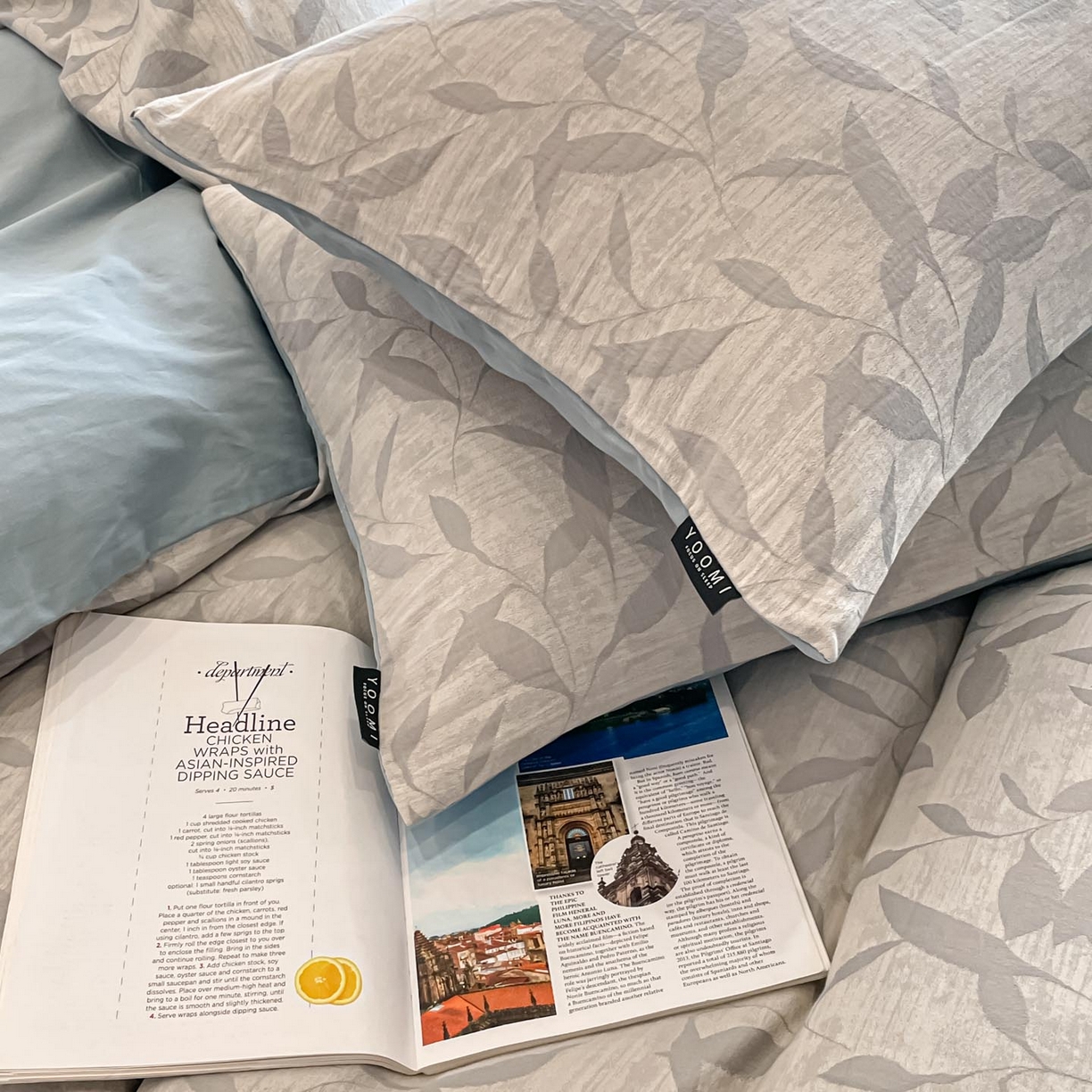 91家纺网 家纺一手货源 找家纺 涵宸家纺 2025新款全棉磨毛色织提花四件套 云憩-灰