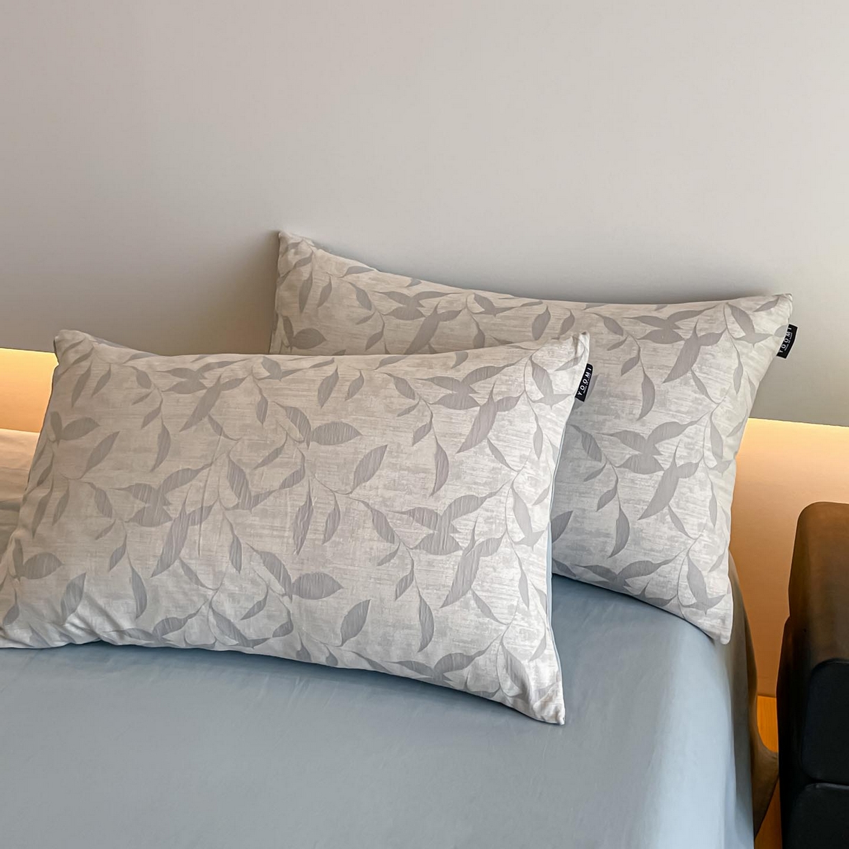 91家纺网 家纺一手货源 找家纺 涵宸家纺 2025新款全棉磨毛色织提花四件套 云憩-灰