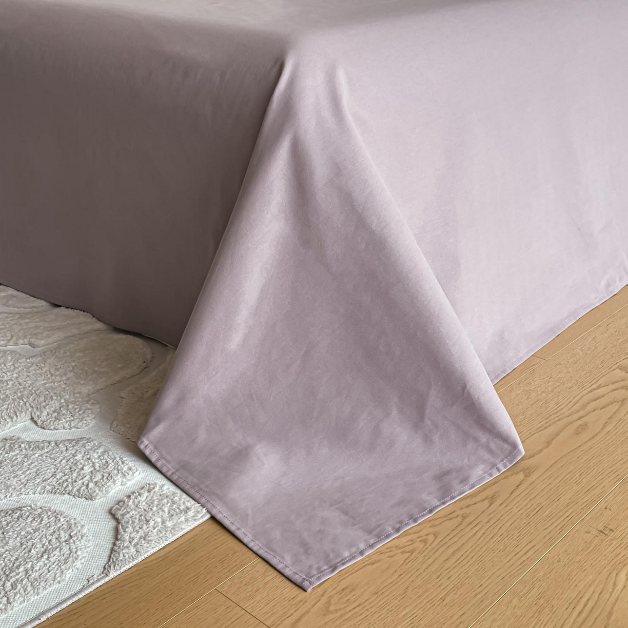 91家纺网 家纺一手货源 找家纺 涵宸家纺 2025新款全棉磨毛色织提花四件套 云憩-紫