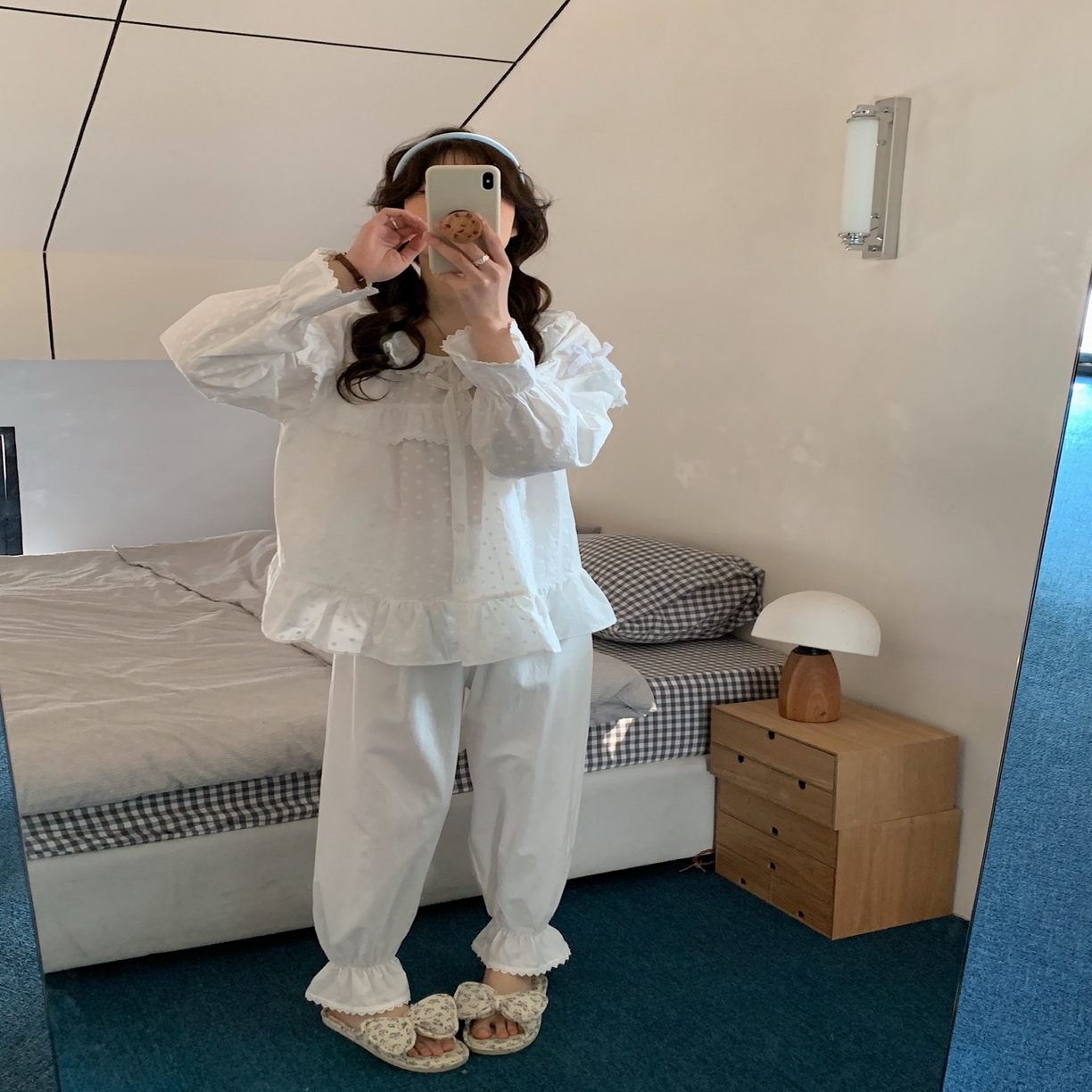 91家纺网 家纺一手货源 找家纺 （总）妍景家居生活馆 2025新款韩系25058-韩系刺绣花边豆豆套装