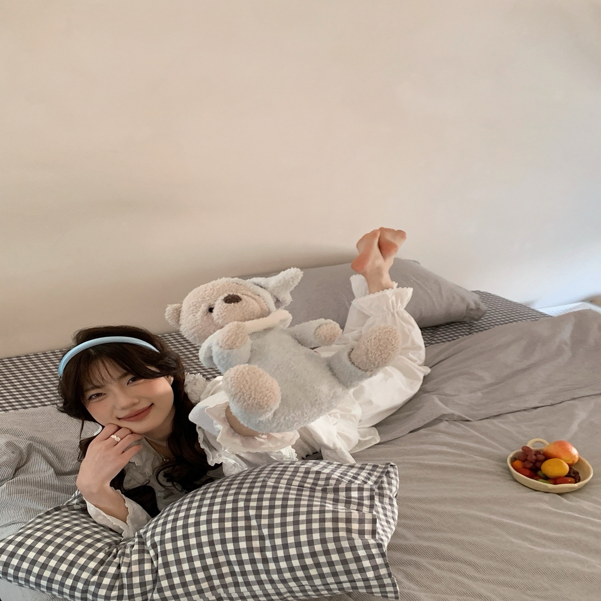 91家纺网 家纺一手货源 找家纺 （总）妍景家居生活馆 2025新款韩系25058-韩系刺绣花边豆豆套装