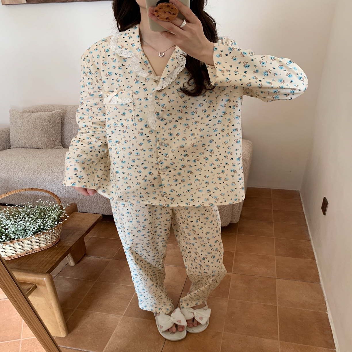 91家纺网 家纺一手货源 找家纺 （总）妍景家居生活馆 2025新款韩系25068-田野小碎花套装