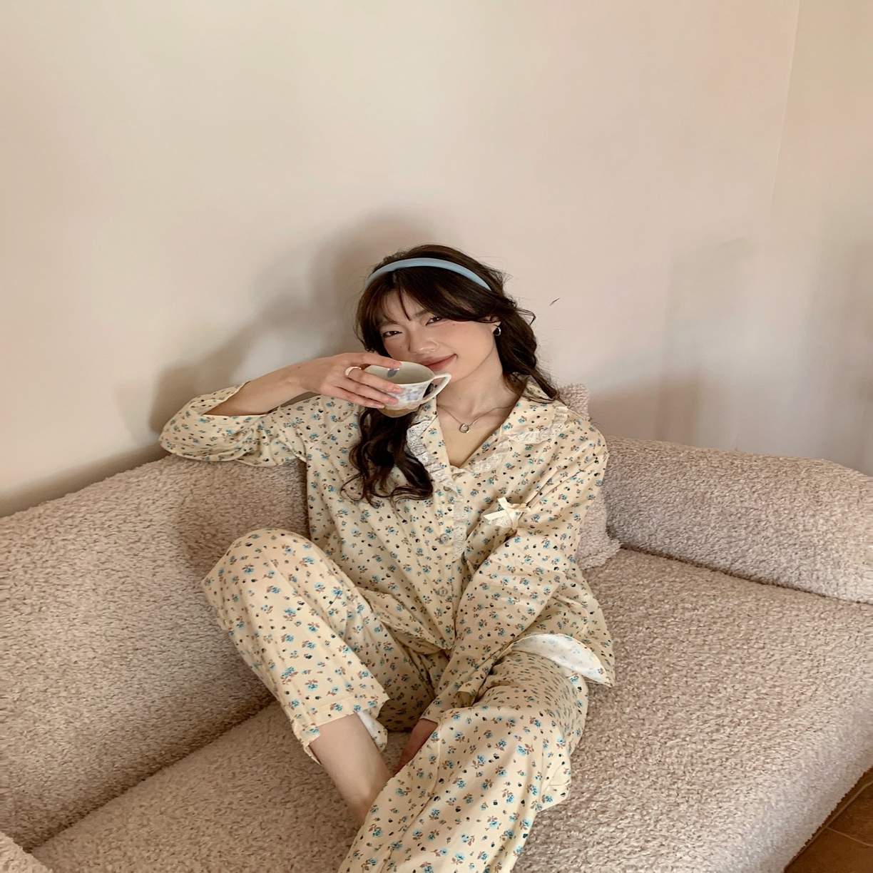 91家纺网 家纺一手货源 找家纺 （总）妍景家居生活馆 2025新款韩系25068-田野小碎花套装