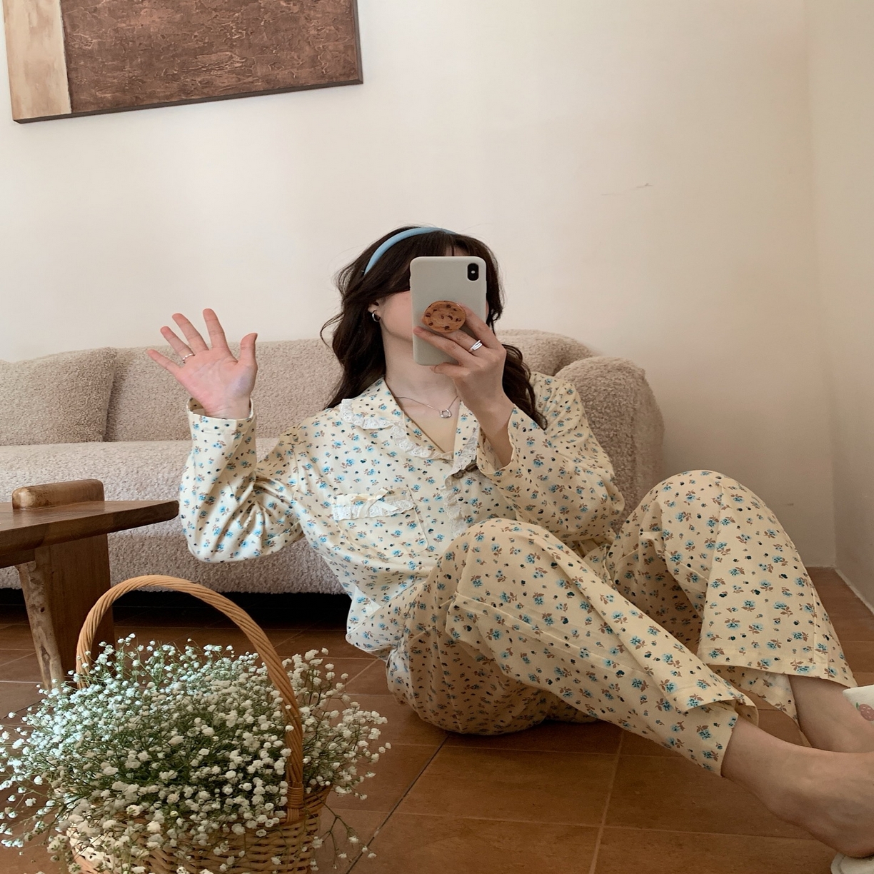 91家纺网 家纺一手货源 找家纺 （总）妍景家居生活馆 2025新款韩系25068-田野小碎花套装