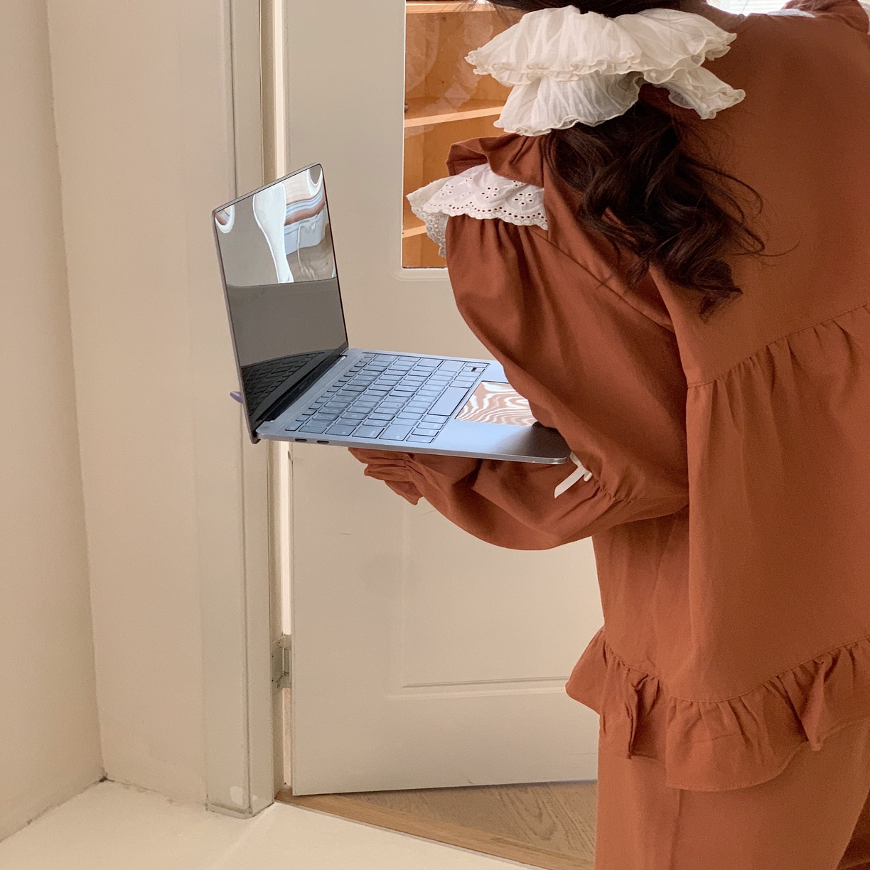 91家纺网 家纺一手货源 找家纺 （总）妍景家居生活馆 2025新款韩系82761-圆领蕾丝花边套装