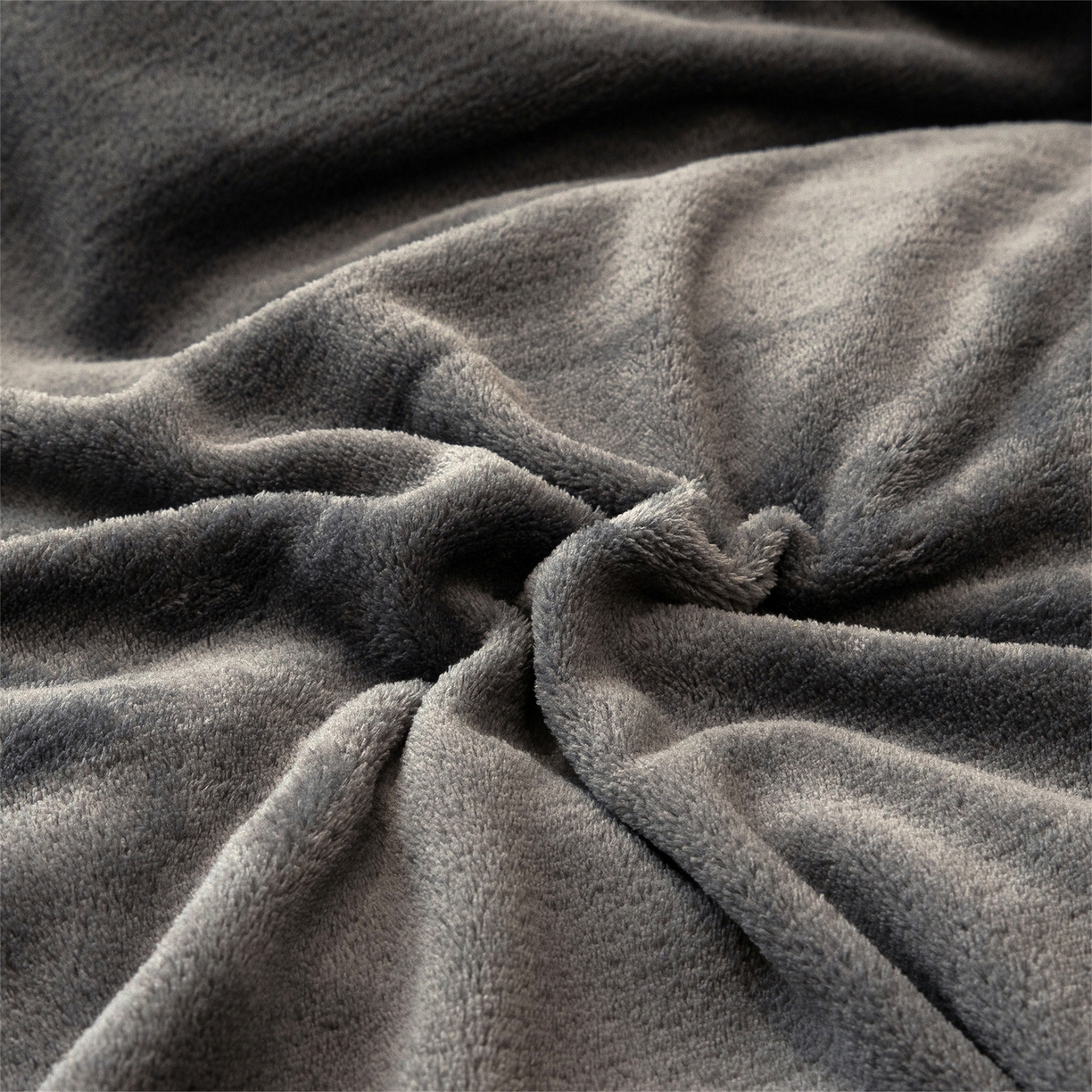 91家纺网 家纺一手货源 找家纺 兰紫橙家纺 2025新款双面绒纯色双拼牛奶绒四件套 深灰