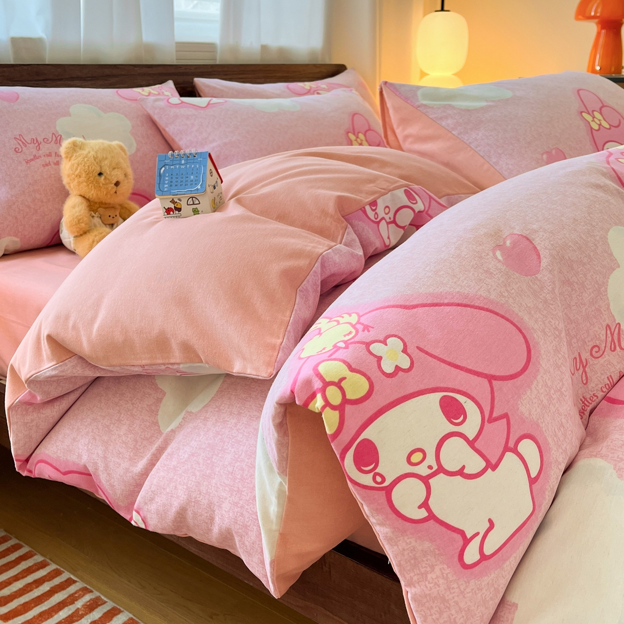 典曼家纺 2025新款原棉磨毛印花四件套 小可爱
