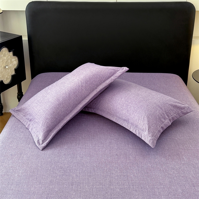 91家纺网 家纺一手货源 找家纺 圣比熊 2025新款原麻枕套宿舍单人枕芯套枕头套内胆套仿亚麻 罗兰紫