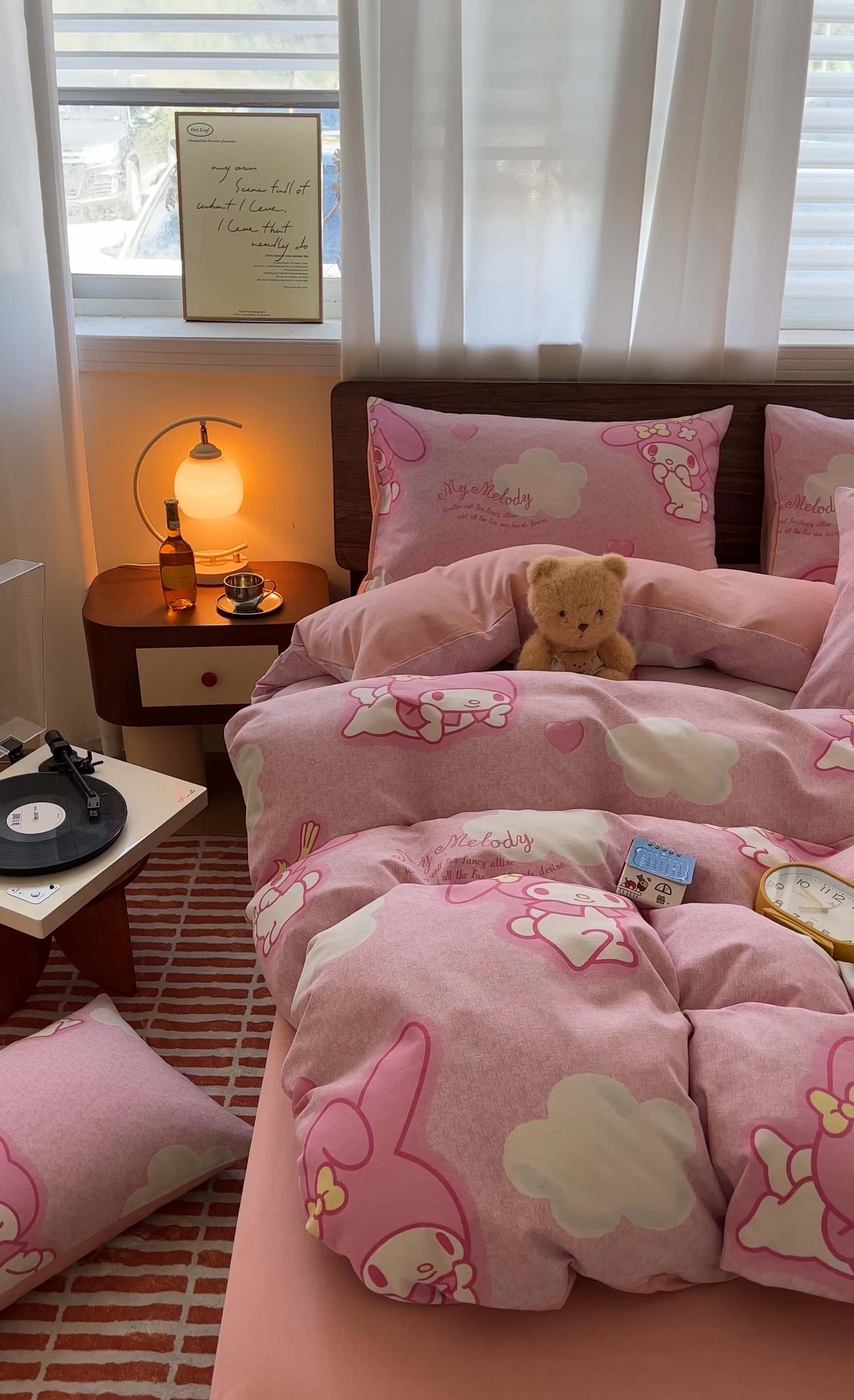 91家纺网 家纺一手货源 找家纺 典曼家纺 2025新款原棉磨毛印花四件套 小可爱