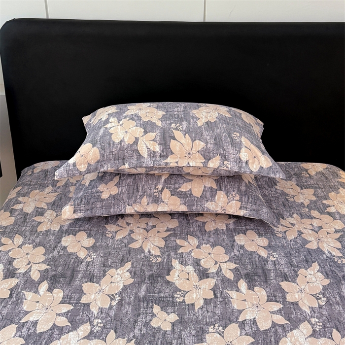 91家纺网 家纺一手货源 找家纺 圣比熊 2025新款原麻枕套宿舍单人枕芯套枕头套内胆套仿亚麻 陌上花开-咖