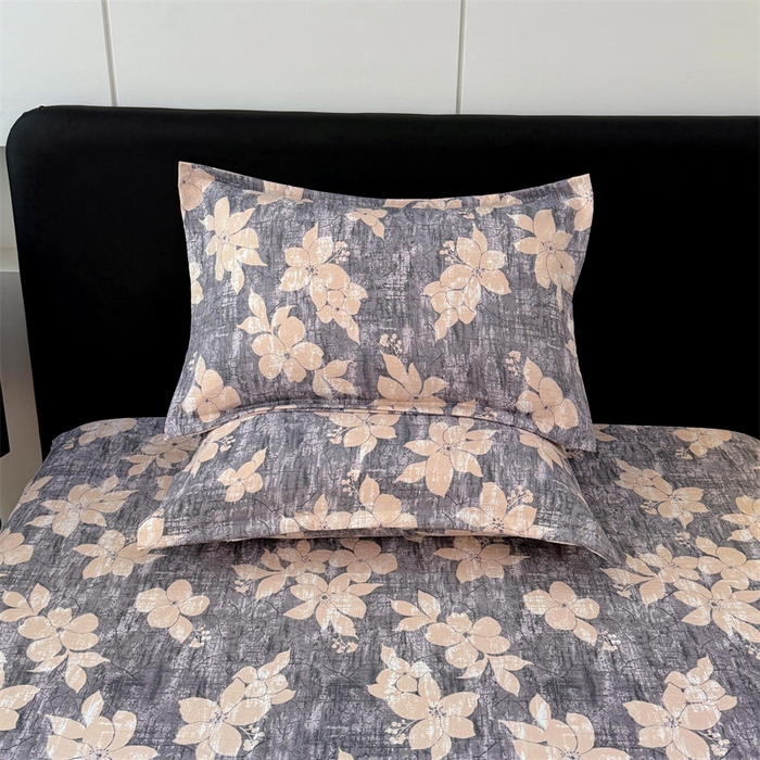 91家纺网 家纺一手货源 找家纺 圣比熊 2025新款原麻枕套宿舍单人枕芯套枕头套内胆套仿亚麻 陌上花开-咖