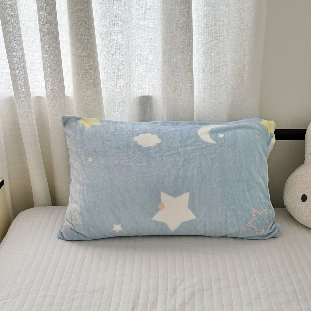 91家纺网 家纺一手货源 找家纺 航途席业 2025新款200g牛奶绒羊羔绒毛毯 星月蓝