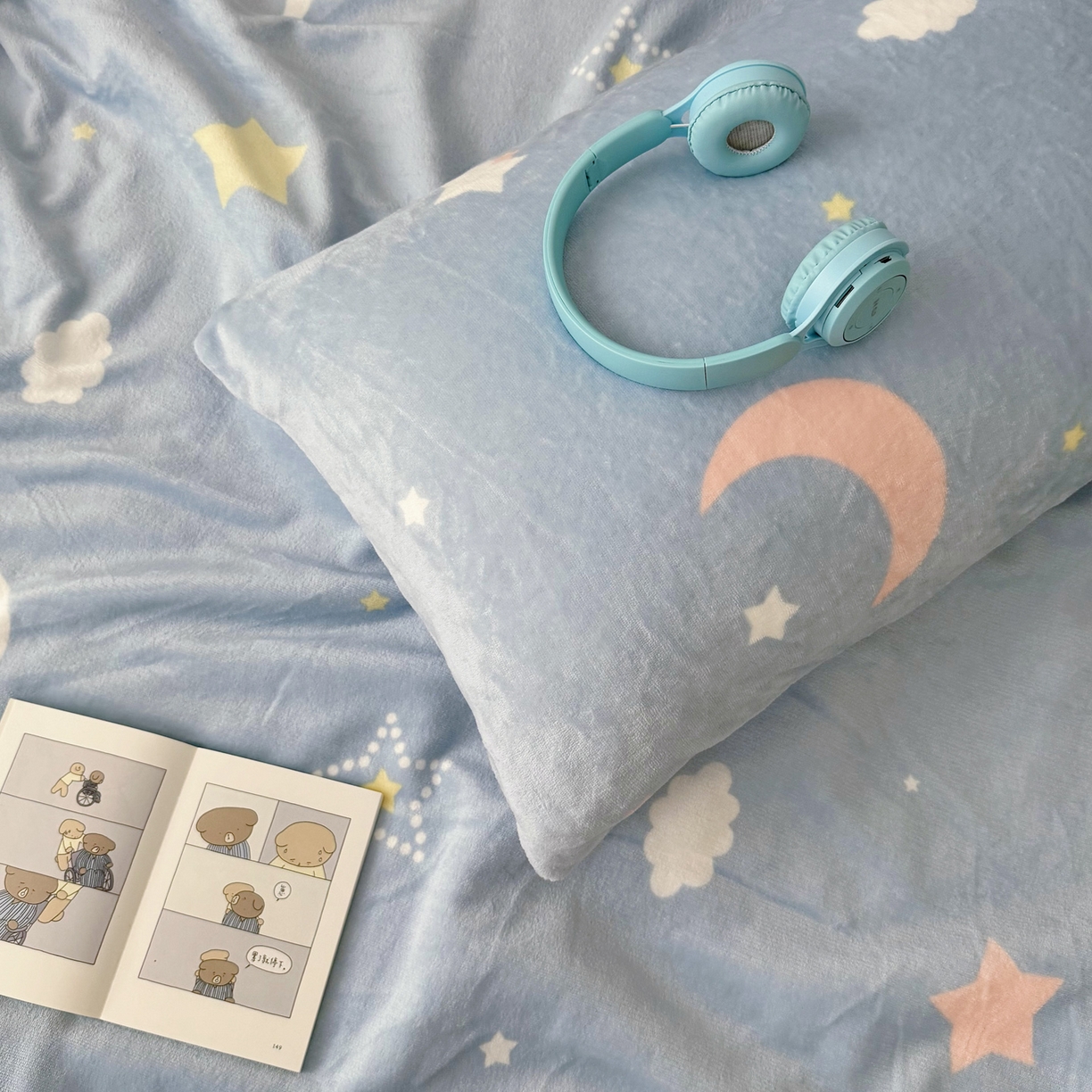 91家纺网 家纺一手货源 找家纺 航途席业 2025新款200g牛奶绒羊羔绒毛毯 星月蓝