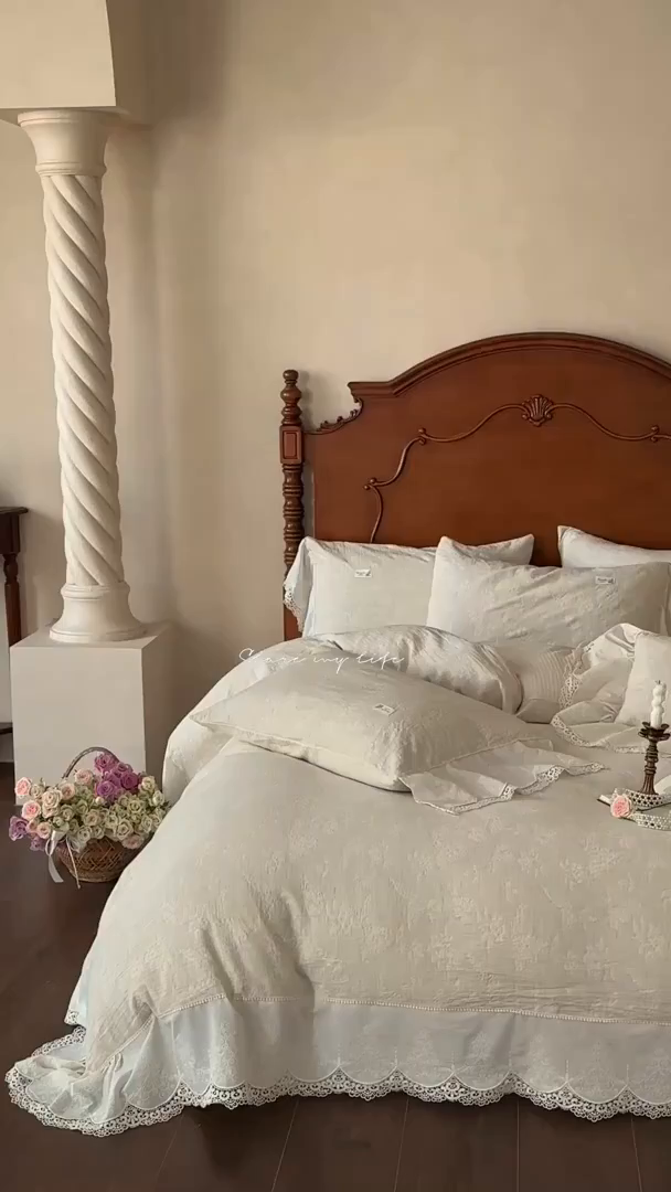 91家纺网 家纺一手货源 找家纺 （总）婳庭家居 2025新款复古棉麻四件套-南法假日