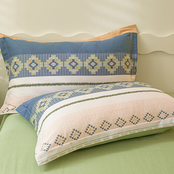 91家纺网 家纺一手货源 找家纺 典曼家纺 2025新款原棉磨毛印花四件套 达米安