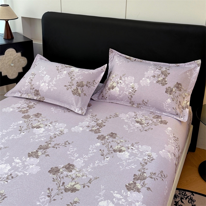 91家纺网 家纺一手货源 找家纺 圣比熊 2025新款原麻床笠机洗家用防滑透气四季款床罩床垫床单保护套 春风序