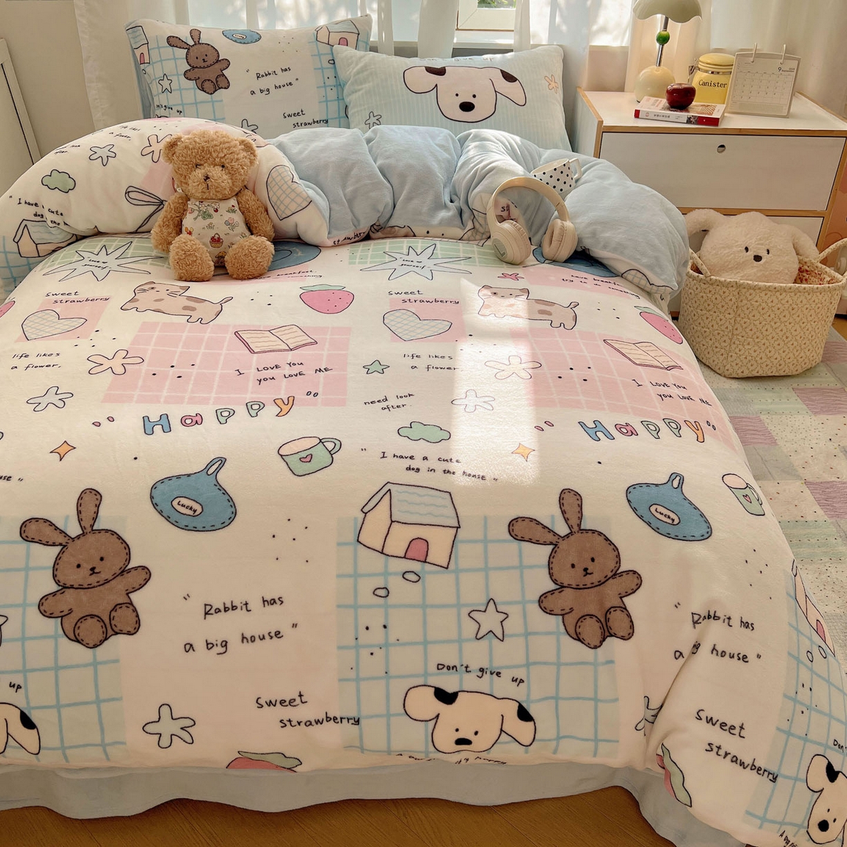 91家纺网 家纺一手货源 找家纺 （总）桃喜 2025新款A类200g牛奶绒（含导电丝）印花床单款四件套