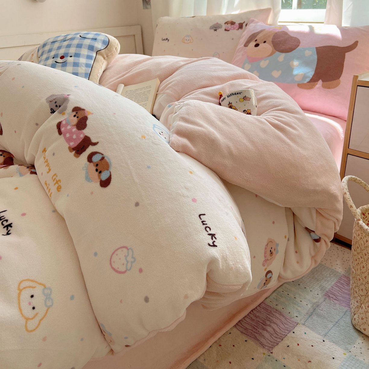 91家纺网 家纺一手货源 找家纺 （总）桃喜 2025新款A类200g牛奶绒（含导电丝）印花床单款四件套