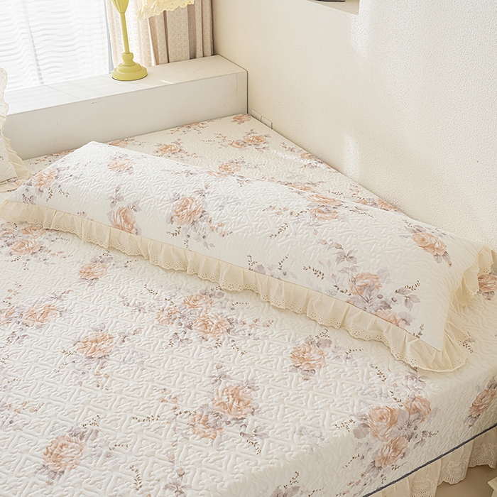 91家纺网 家纺一手货源 找家纺 冬然家纺 2025新款纯棉数码印花榻榻米床盖系列 淡雅清香