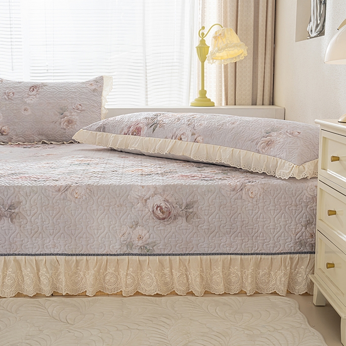 91家纺网 家纺一手货源 找家纺 冬然家纺 2025新款纯棉数码印花榻榻米床盖系列 国色天香