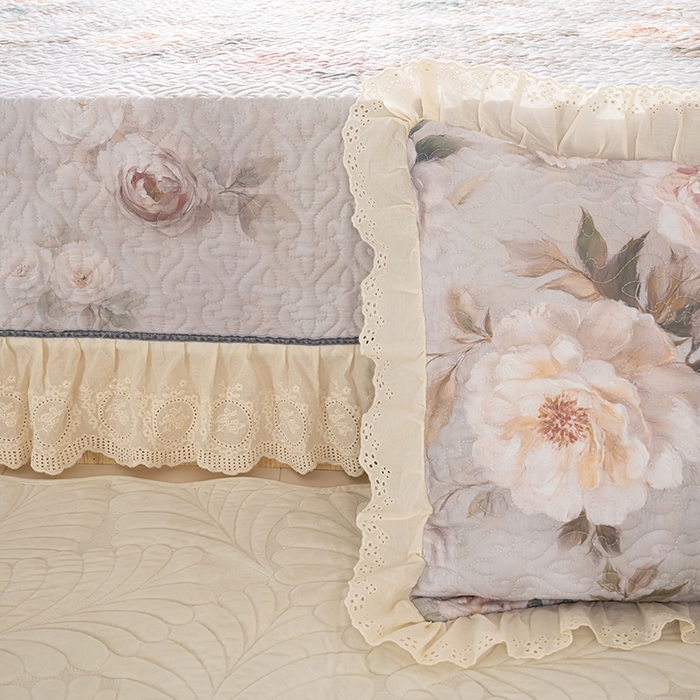 91家纺网 家纺一手货源 找家纺 冬然家纺 2025新款纯棉数码印花榻榻米床盖系列 国色天香