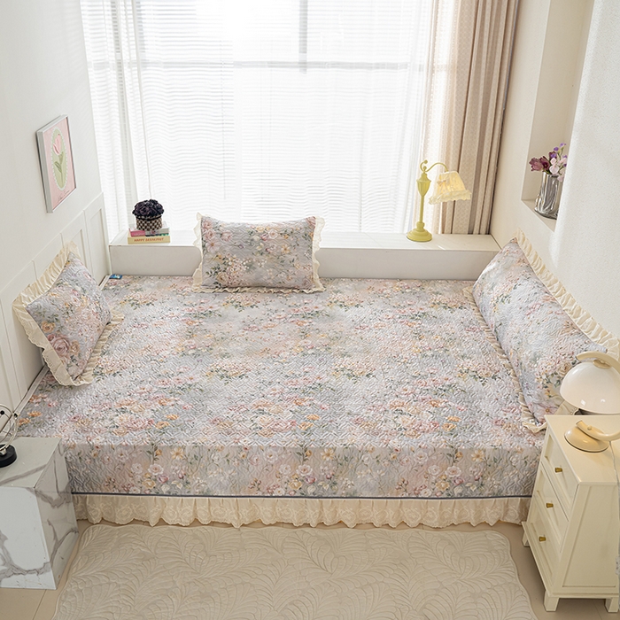 冬然家纺 2025新款纯棉数码印花榻榻米床盖系列 花海之恋