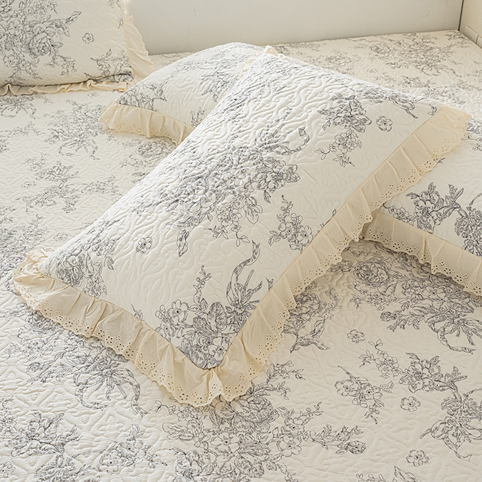 91家纺网 家纺一手货源 找家纺 冬然家纺 2025新款纯棉数码印花榻榻米床盖系列 墨雅清风