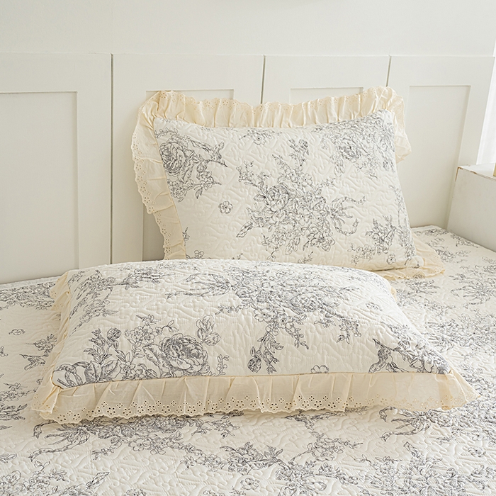 91家纺网 家纺一手货源 找家纺 冬然家纺 2025新款纯棉数码印花榻榻米床盖系列 墨雅清风