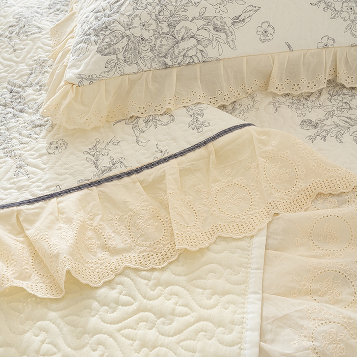 91家纺网 家纺一手货源 找家纺 冬然家纺 2025新款纯棉数码印花榻榻米床盖系列 墨雅清风