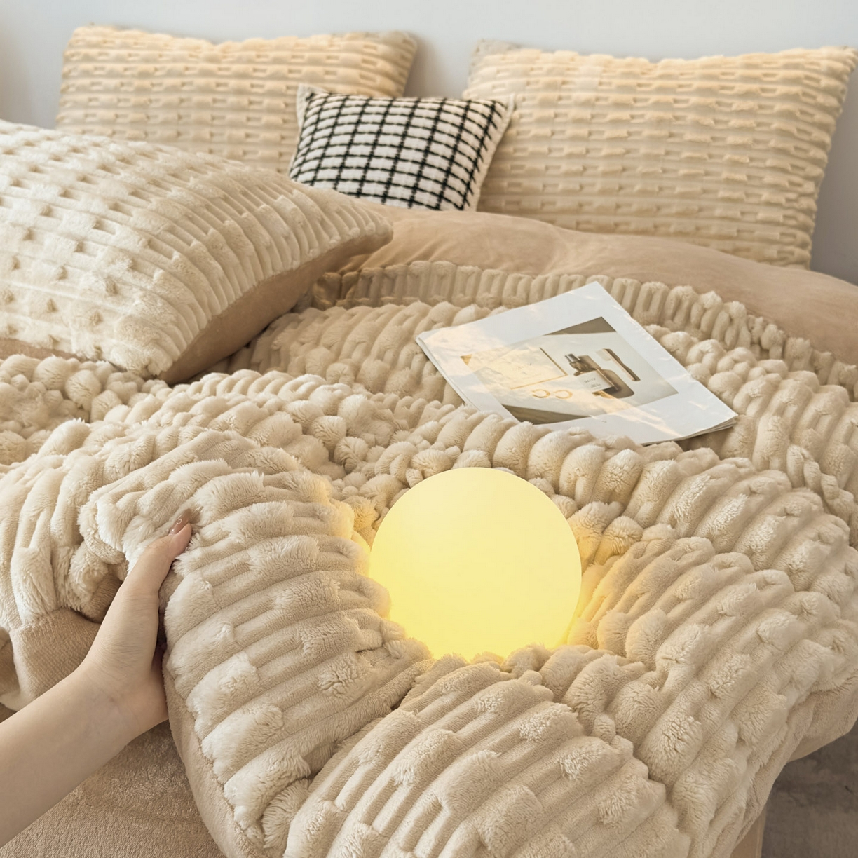 （总）潮邦创意家居 2025冬季竹纹绒牛奶绒四件套-暖绒竹韵系列