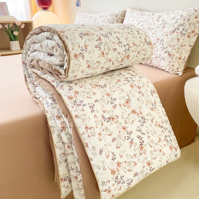 91家纺网 家纺一手货源 找家纺 （总）梵克保罗 2025新款水洗棉糯小棉夏被夏被四件套四季被春秋被单人学生双人被子被芯