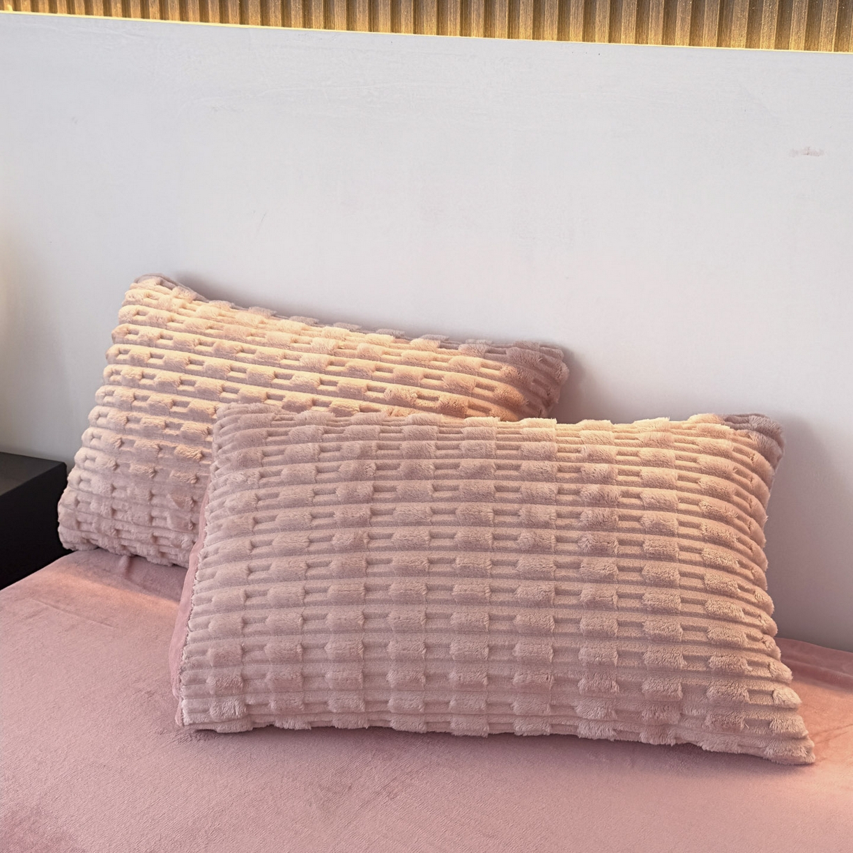 91家纺网 家纺一手货源 找家纺 潮邦创意家居 2025冬季竹纹绒牛奶绒四件套-暖绒竹韵系列 暖绒竹韵-清新粉