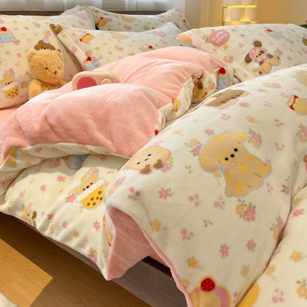 91家纺网 家纺一手货源 找家纺 （总）寻米 2025新款高克重加厚保暖牛奶绒四件套-第一批