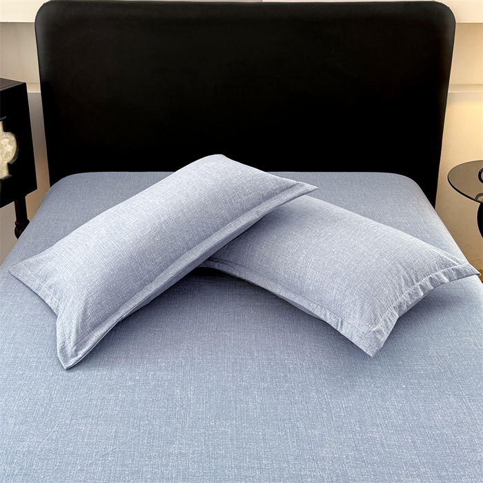91家纺网 家纺一手货源 找家纺 梦舒羽 2025新款原麻枕套宿舍单人枕芯套枕头套内胆套仿亚麻 帝都蓝