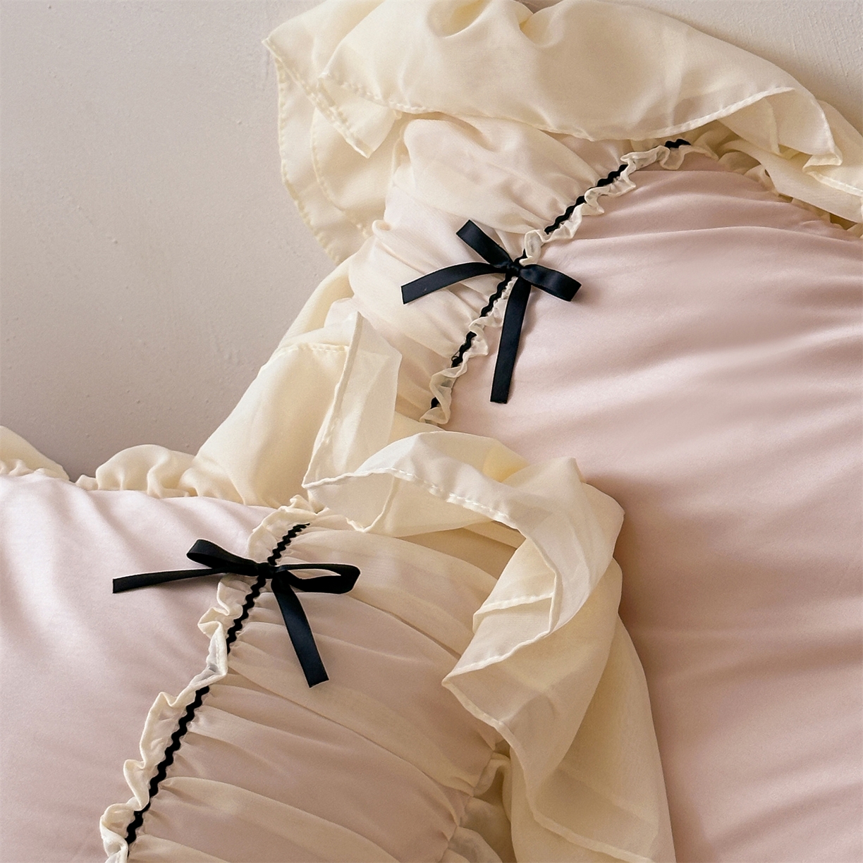 91家纺网 家纺一手货源 找家纺 （总）婳庭家居 2025新款60s全棉纯棉MIU系少女法式蕾丝四件套